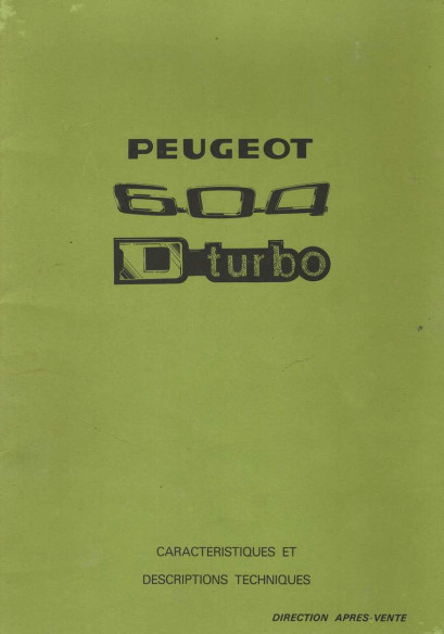 PEUGEOT 504 D-Turbo - Caractéristiques et descriptions techniques | PEUGEOT 504 - Ref: 2555 |