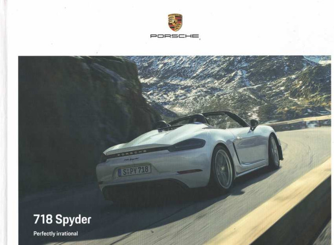 Catalogue PORSCHE 718 SPYDER (06/2019) Anglais | PORS211 - Ref: WSLN 200 100 022 0 EN/WW |