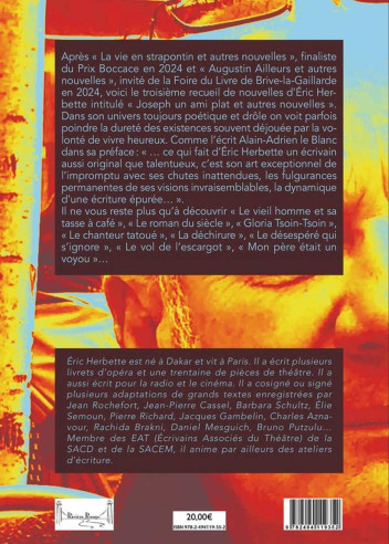 Joseph, un ami plat De Éric Herbette Edition Rivière rouge | 9782494119352 |
