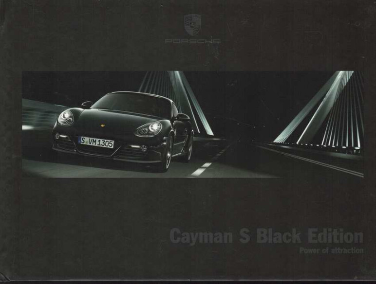 Catalogue PORSCHE CAYMAN S BLACK EDITION (01/2011) Anglais | PORS246 - Ref: WSLI 120 100 012 0 GB/WW |