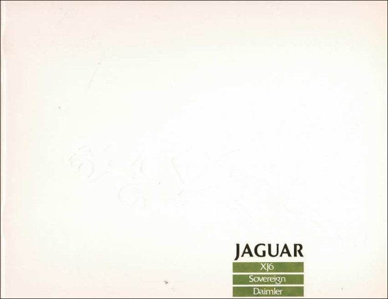 Catalogue JAGUAR BERLINE (XJ6, SOVEREIGN, DAIMLER) Français | JAG35 - Ref: XJ6 |