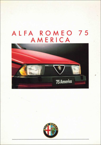 Brochure ALFA ROMEO 75 AMERICA (1988) Français | ALF36 - Ref: B 881 241 |