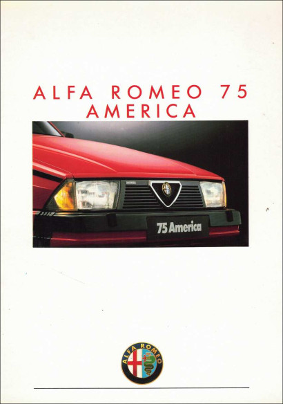 Brochure ALFA ROMEO 75 AMERICA (1988) Français | ALF36 - Ref: B 881 241 |