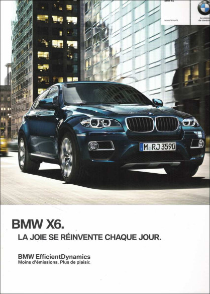 Catalogue BMW X6 (2013) Français | BMW186 - Ref: 4 11 006 287 30 08 2013 BB |