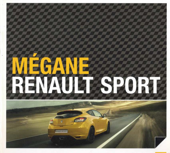Brochure RENAULT MEGANE SPORT 2009 | REN29 - Ref: FR 77 11 208 192 |