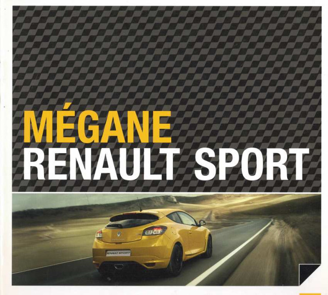 Brochure RENAULT MEGANE SPORT 2009 | REN29 - Ref: FR 77 11 208 192 |