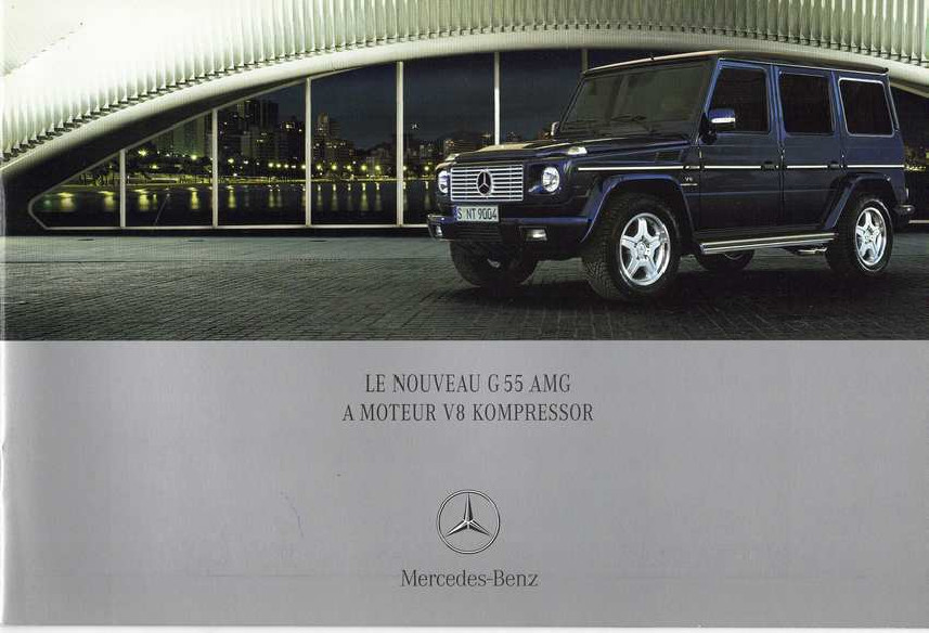 Catalogue MERCEDES G55 AMG (2004) Français | MER239 - Ref: PBG 5530.0603.03-00/0204 |