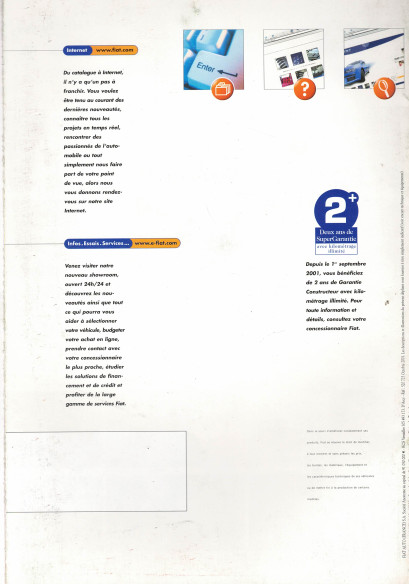 Brochure FIAT STYLO (2001) Français | FIAT26 - Ref: 02.2.6296.48-S-10/2001 |