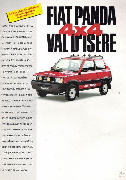 Brochure FIAT PANDA 4X4 Va d'Isère (1987) Français | FIAT 28 - Ref: 520.283 |
