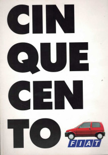 Brochure FIAT CINQUECENTO (1992) Français | FIAT33 - Ref: 520 500 |