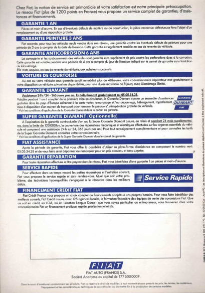 Brochure FIAT CINQUECENTO (1992) Français | FIAT33 - Ref: 520 500 |