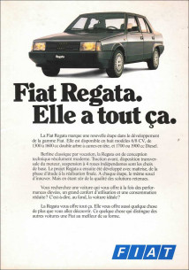 Brochure FIAT REGATA (1984) Français | FIAT66 - Ref: 520 189 |