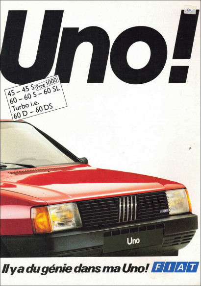 Brochure FIAT UNO (1987) Français | FIAT72 - Ref: 520 267 |