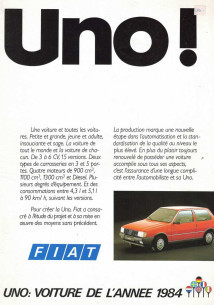 Brochure FIAT UNO (1985) Français | FIAT73 - Ref: 520 191 |