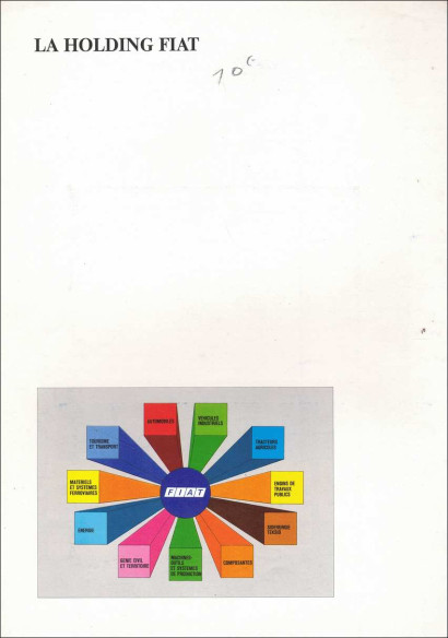 Brochure FIAT LA HOLDING - Français | FIAT74 - Ref: HOLDING |
