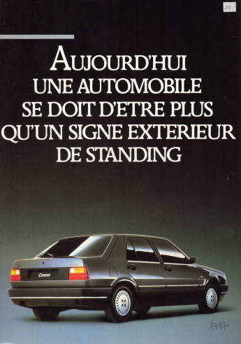 Brochure FIAT CROMA (1987) Français | FIAT54 - Ref: CROMA |