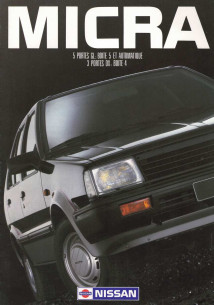 Brochure NISSAN MICRA DX et GL (1988) Français | NIS32 -  Ref: XK103P5P88 |