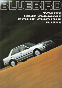 Brochure NISSAN BLUEBIRD (1988) Français | NIS224 - Ref: XCAT BB |