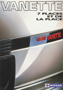 Brochure NISSAN VANETTE COACH 7 places (1988) Français | NIS21 - Ref: VANETC220 |