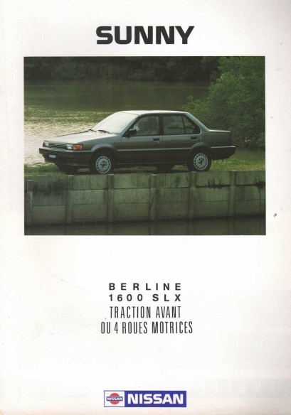 Brochure NISSAN SUNNY 1600 SLX (1988) Français | NIS18 - Ref: XCASU 3 VO 88 |