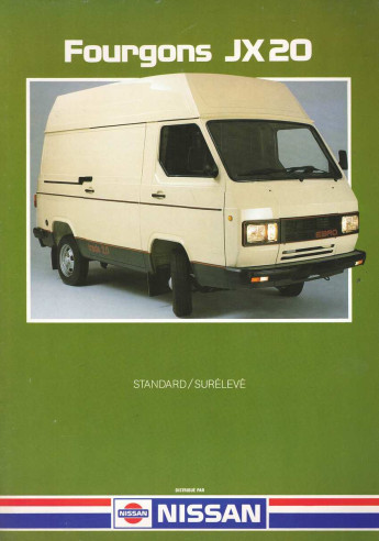 Brochure NISSAN FOURGONS JX 20 (standard-surélevé) Français | NIS12 - Ref: FOURGONS |