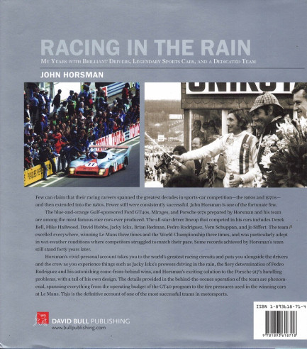 RACING IN THE RAIN - Engineering Victories With Aston Martin, Gt40 and Porsche 917 | 9781893618718 |