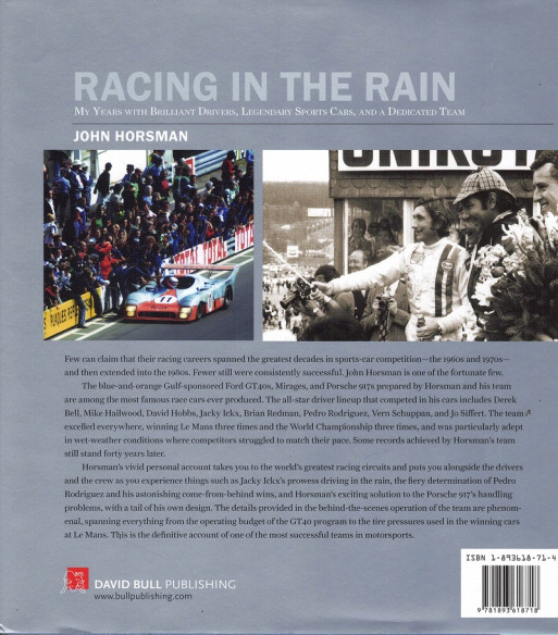 RACING IN THE RAIN - Engineering Victories With Aston Martin, Gt40 and Porsche 917 | 9781893618718 |
