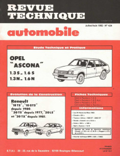 Revue Technique Automobile OPEL ASCONA - L,GL,SR et BERLINA | RTAANC424 |