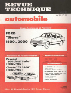 Revue Technique Automobile FORD SIERRA 1600 et 2000 | RTAANC433 |