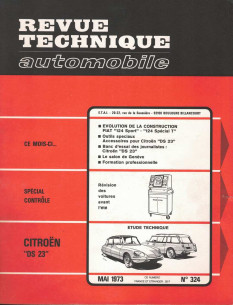 Revue Technique Automobile CITROEN DS 23 - BERLINE et BREAK | RTAANC324 |