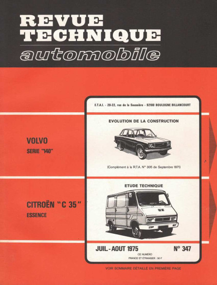 Revue Technique Automobile CITROEN C35 ESSENCE | RTAANC347 |