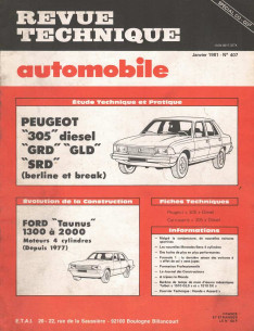 Revue Technique Automobile PEUGEOT 305 DIESEL - BERLINE et BREAK | RTAANC407 |