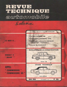 Revue Technique Automobile OPEL COMMODORE et GS - TOUS MODELES | RTAANC265 |