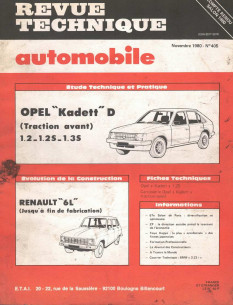 Revue Technique Automobile OPEL KADETT D - 1.2-1.2S et 1.3S | RTAANC405 |