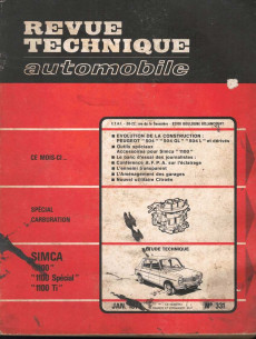 Revue Technique Automobile SIMCA 1100 - SPECIAL et TI | RTAANC331 |