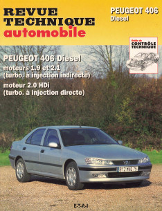 Revue Technique Automobile PEUGEOT 406 DIESEL - TURBO INJECTION | RTA589.2-OCCASION |