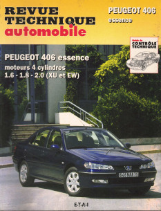 Revue Technique Automobile PEUGEOT 406 ESSENCE - 1.6, 1.8, et 2.0(XU et EW) | RTA592.2-OCCASION |