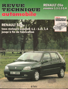 Revue Technique Automobile RENAULT CLIO - ESSENCE 1.1, 1.2 et 1.4 | RTA523.4-OCCASION |
