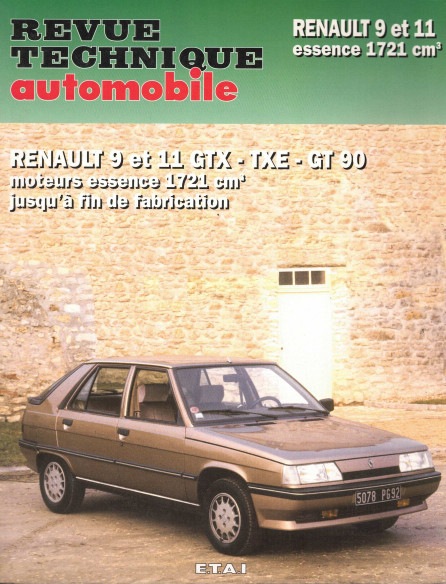 Revue Technique Automobile RENAULT 9 et 11 - GTX, TXE et GT90 | RTA443.4-OCCASION |