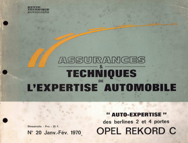 TECHNIQUES DE L'EXPERTISE AUTOMOBILE OPEL REKORD C - BERLINES | ATEA20 |