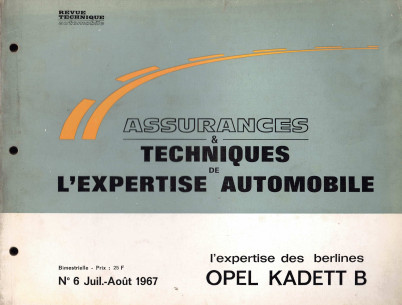 TECHNIQUES DE L'EXPERTISE AUTOMOBILE OPEL KADETT B - BERLINES | ATEA06 |