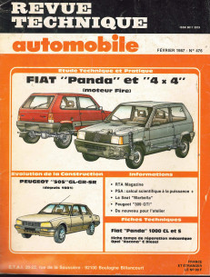 Revue Technique Automobile FIAT PANDA et 4X4 - 750CL, 1000CL et 1000S | RTAANC476 |