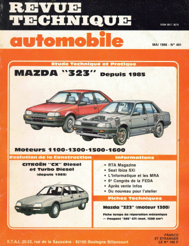 Revue Technique Automobile MAZDA 323 - DEPUIS 1985 | RTAANC491 |