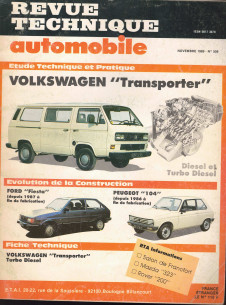 Revue Technique Automobile VOLKSWAGEN TRANSPORTER DIESEL et TURBO DIESEL - TRANSPORTEUR, CARAVELLE | RTAANC509 |
