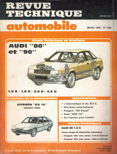 Revue Technique Automobile AUDI 80 et 90 - 1.8S, 1.8E, 2.0E, 2.2E | RTAANC489 |