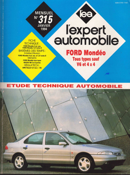 Etude Technique Automobile FORD MONDEO ESSENCE et TURBO DIESEL - 1994 | LEA315 |