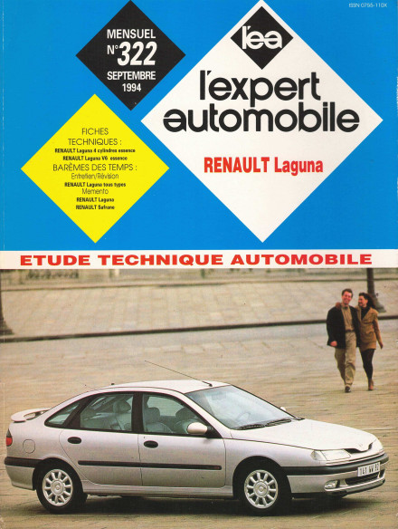 Etude Technique Automobile RENAULT LAGUNA 1.8, 2.0 et V6 - 1994 | LEA322 |