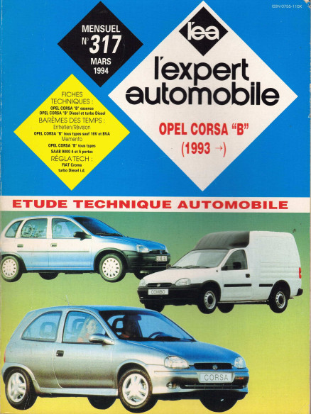 Etude Technique Automobile OPEL CORSA B ESSENCE et DIESEL - 3 et 5 PORTES | LEA317 |