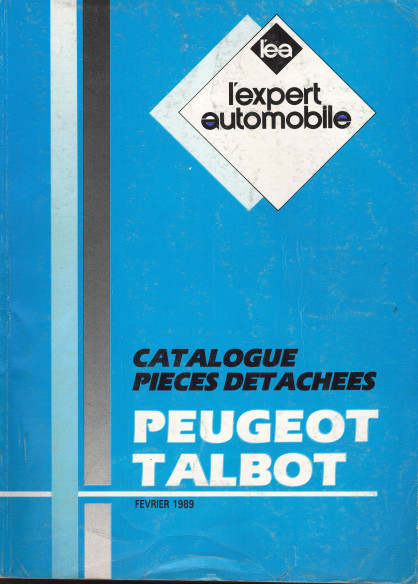 CATALOGUE PIECES DETACHEES GAMME PEUGEOT - FEVRIER 1989 | LEACATPEUGEOT |