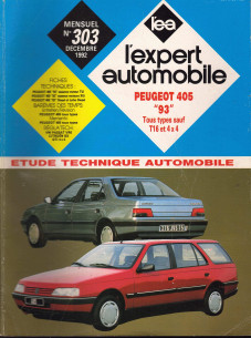 Etude Technique Automobile PEUGEOT 405 - 1993 TOUS TYPES (sauf t16 et 4x4) | LEA303 |